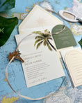 Load image into Gallery viewer, Watercolor Palm Tree Wedding Invitation (Islamorada, Florida)

