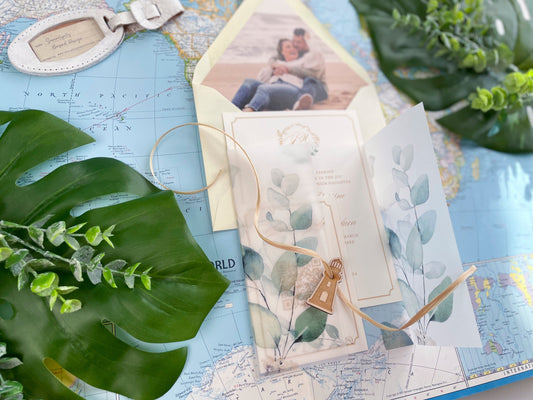 Watercolor Lighthouse Wedding Invitation (St. Augustine, Florida)