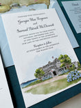 Load image into Gallery viewer, Custom Watercolor Map Wedding Invitation - Wianno Club (Cape Cod, Massachusetts)
