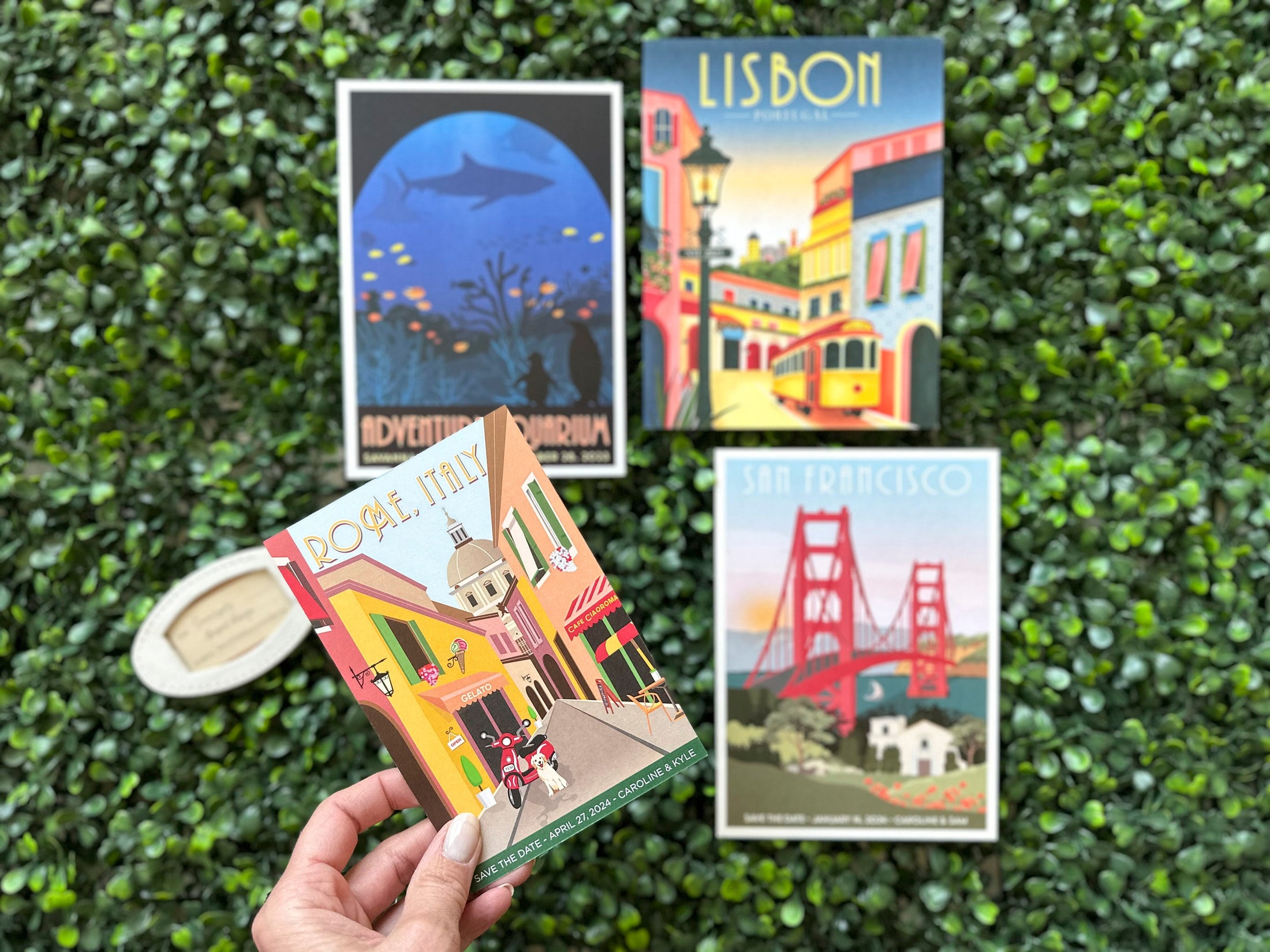Custom Wedding Poster | Retro Travel Posters