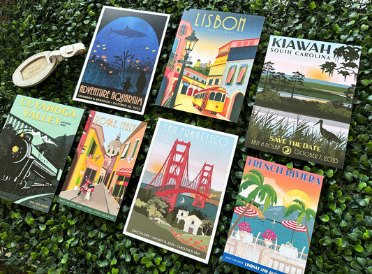 Custom Wedding Poster | Retro Travel Posters