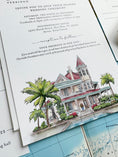 Load image into Gallery viewer, Southern Most Mansion Watercolor Wedding Invitation - (Key West, Florida)

