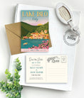 Load image into Gallery viewer, Save the Date - Lake Iseo, Italy - Vintage Poster Postcard
