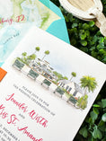Load image into Gallery viewer, Tropical Watercolor Wedding Invitation, Shuffleboard Club (St Petersburg, Florida)
