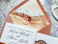 Load image into Gallery viewer, La Fonda on the Plaza Watercolor Wedding Invitation (Santa Fe, New Mexico)
