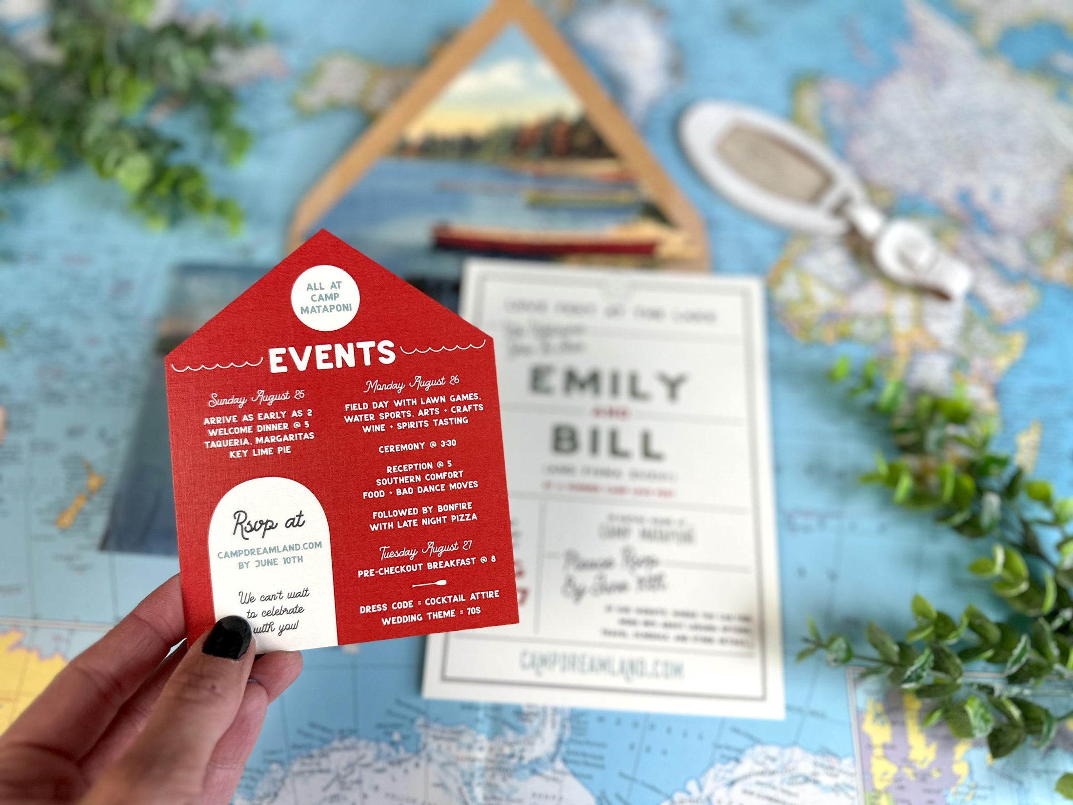 Sebago Lake Wedding Invitation (Naples, Maine)