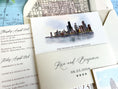 Load image into Gallery viewer, Skyline Watercolor Wedding Invitation - Chicago, Illinois
