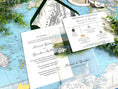 Load image into Gallery viewer, Vellum Watercolor and Letterpress Wedding Invitation (Lake George, New York)
