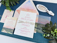 Load image into Gallery viewer, Sunset Winery Watercolor Wedding Invitation (Bluemont, Virginia)
