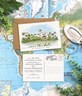 Load image into Gallery viewer, Save the Date - Santa Barbara Courthouse, California - Watercolor Postcard
