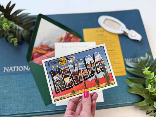 Las Vegas, Nevada Watercolor Wedding Invitation (Valley of Fire)