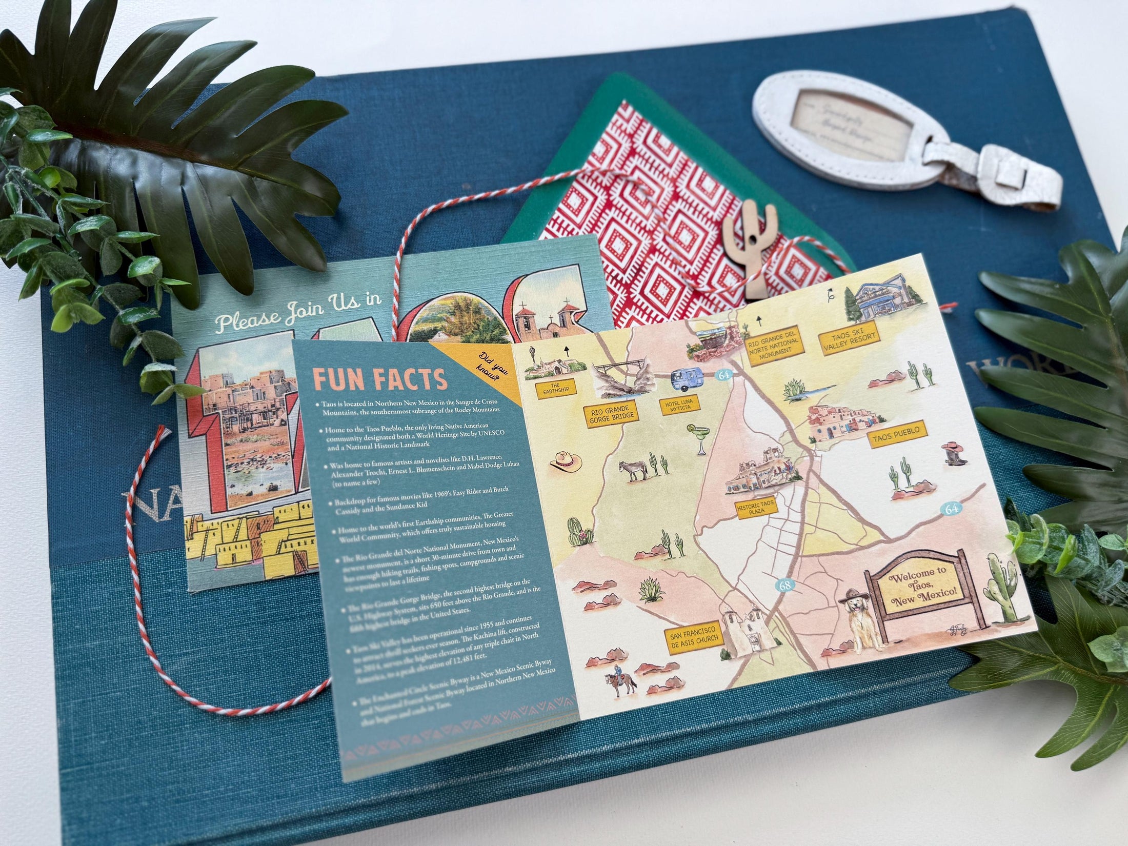 Retro Travel Brochure Wedding Invitation (Taos, New Mexico)