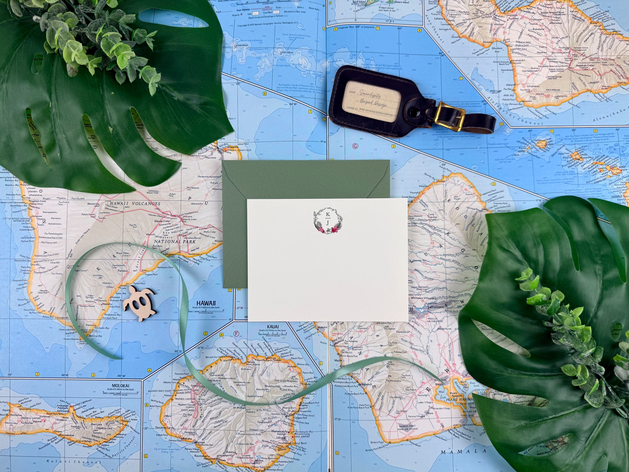 Tropical Thank You Card | Custom  Thank You with Envelope