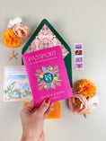 Load image into Gallery viewer, Mexico Passport Wedding Invitation | Bright Tropical Suite | Custom Watercolor Design
