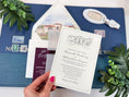 Load image into Gallery viewer, Elegant Tropical Custom Watercolor Invitation (Bella Mansion and Gardens, Florida)
