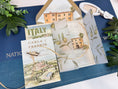 Load image into Gallery viewer, Custom Tuscany Villa Wedding Invitation | Italy Watercolor and Vellum
