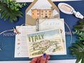 Load image into Gallery viewer, Custom Tuscany Villa Wedding Invitation | Italy Watercolor and Vellum
