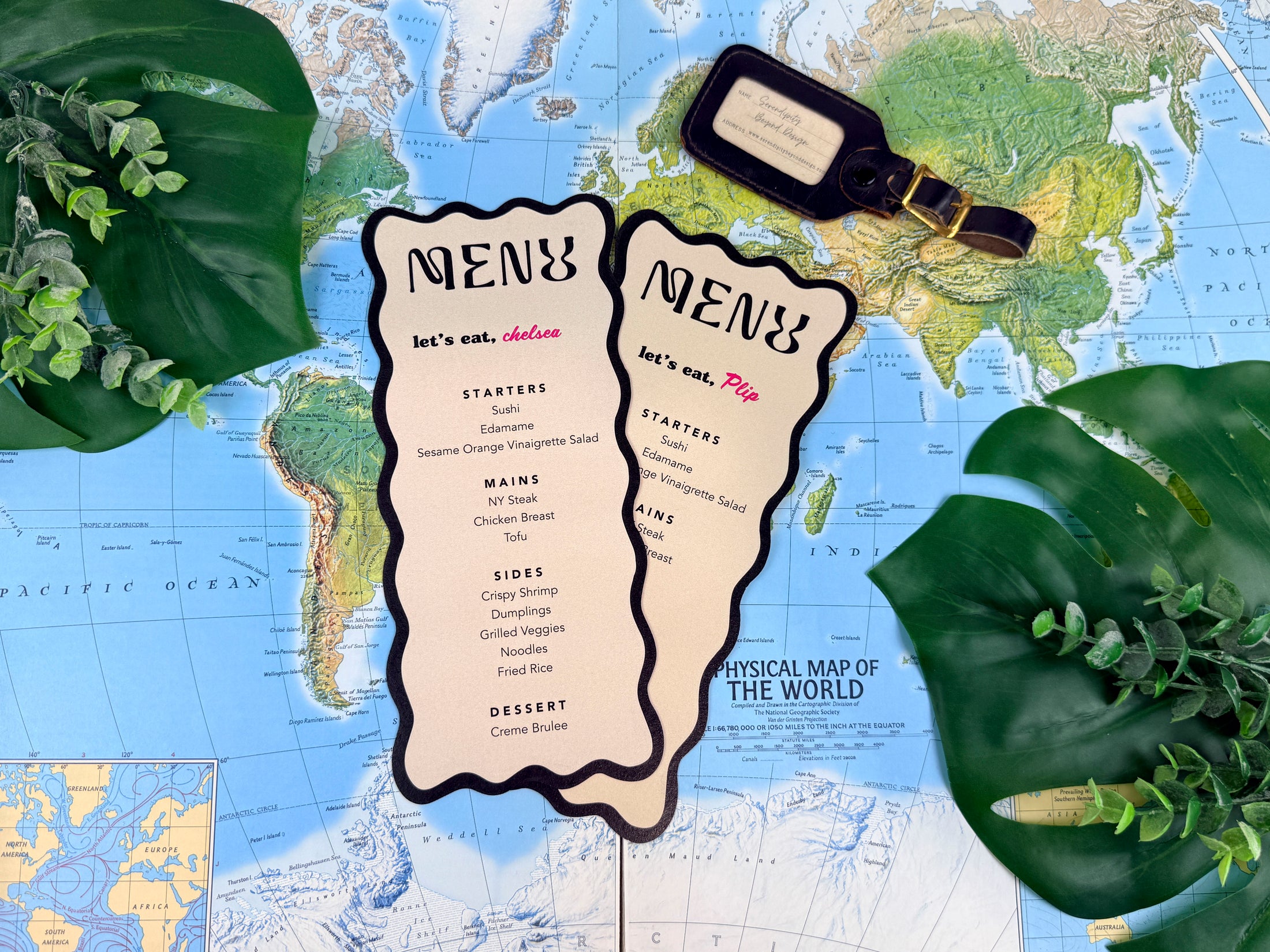Retro Wedding Menu | Custom Designed Wedding Menu