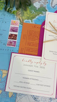 Load and play video in Gallery viewer, Mexico Watercolor Brochure Wedding Invitation (Hotel Xcaret)
