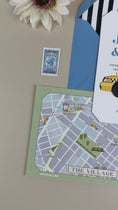 Load and play video in Gallery viewer, New York Custom Wedding Invitation - Taxi RSVP and Map
