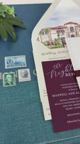 Load and play video in Gallery viewer, Elegant Tropical Custom Watercolor Invitation (Bella Mansion and Gardens, Florida)

