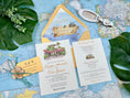 Load image into Gallery viewer, Custom Watercolor Hacienda Alegre Wedding Invitation (Puerto Rico)

