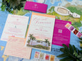 Load image into Gallery viewer, Mexico Tropical Custom Watercolor Wedding Invitation - (Puerto Vallarta)
