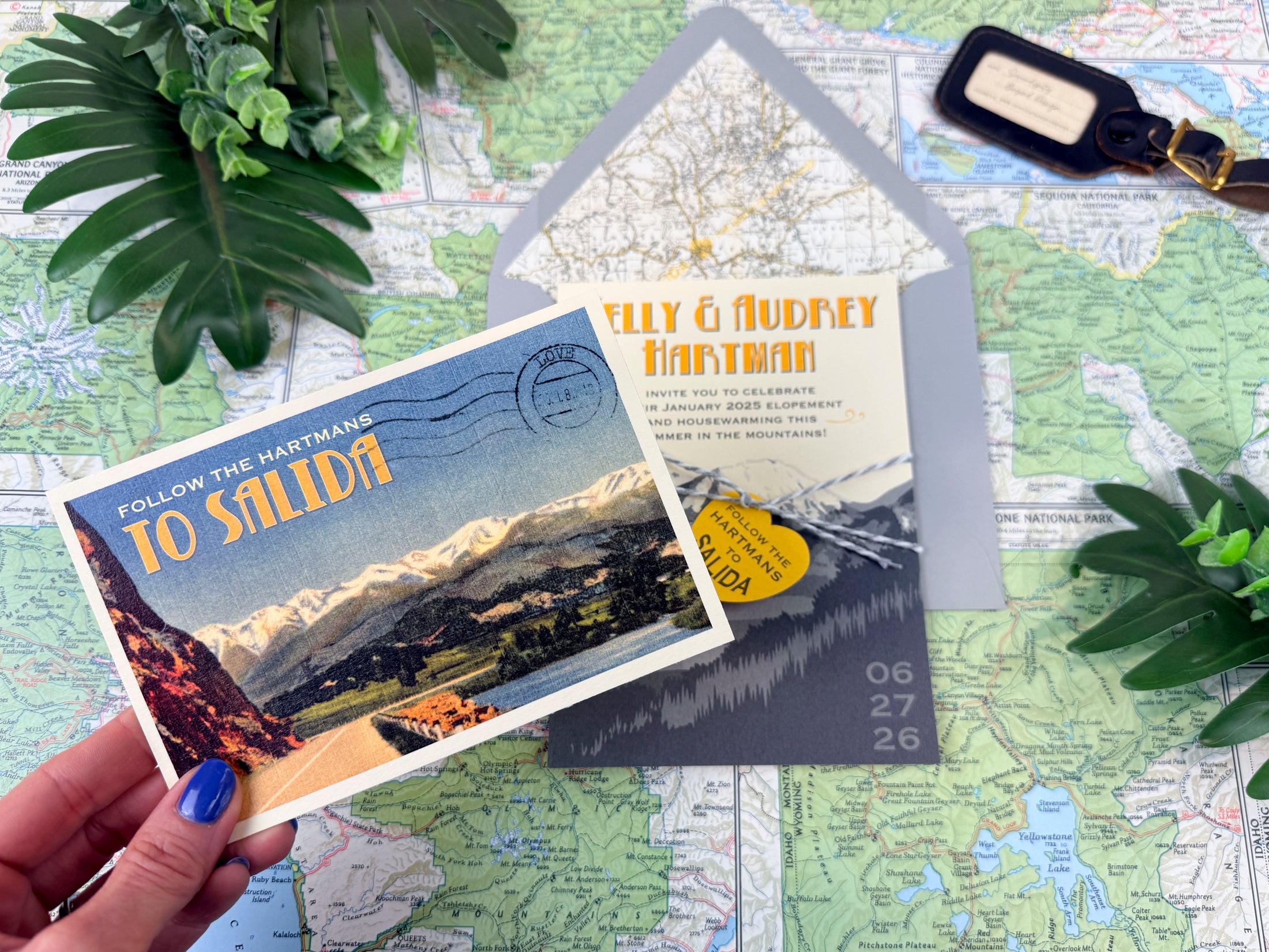 Custom Mountain National Park Wedding Invite - Salida, Colorado