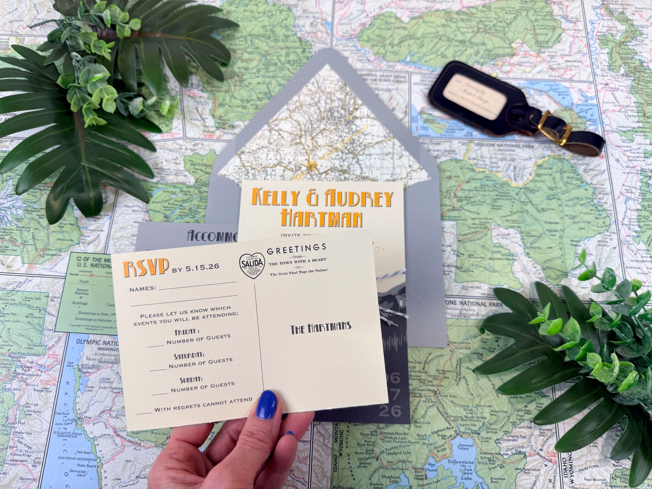 Custom Mountain National Park Wedding Invite - Salida, Colorado