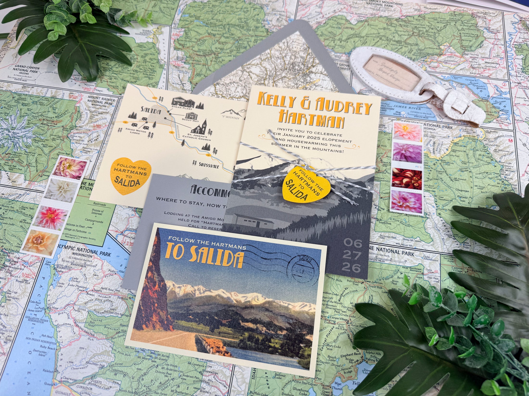 Custom Mountain National Park Wedding Invite - Salida, Colorado